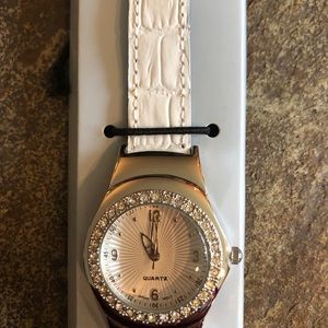 Avon Blue & White Reversible Strap Watch